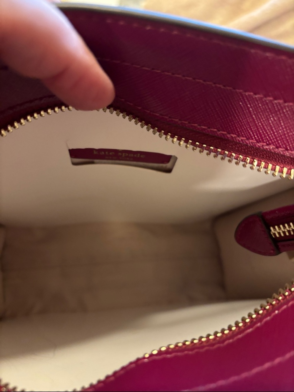 Kate Spade New York Kenzie Small Tote Dark Raspberry Patent Leather - Picture 6 of 16